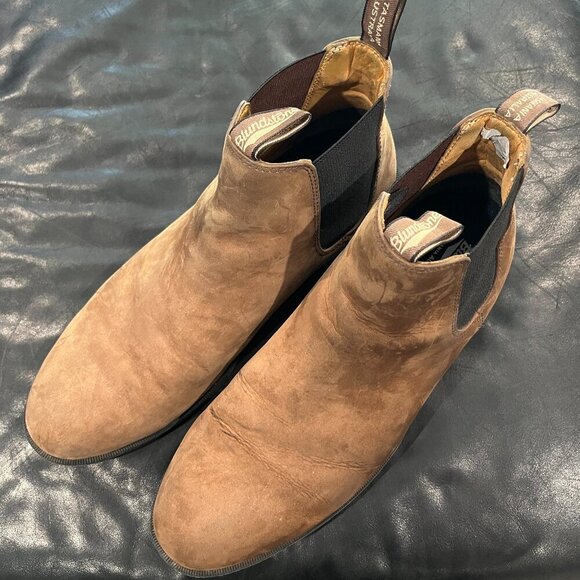 BLUNDSTONE #2391 Made in Australia Men's Suede Chelsea Dress Boot Size12 = US 13 - Picture 2 of 16